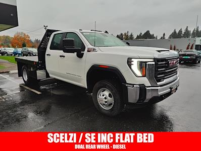 New 2024 GMC Sierra 3500 Pro Double Cab 4WD, Scelzi Flatbed Truck for sale #G24359 - photo 1