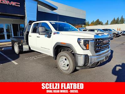 New 2024 GMC Sierra 3500 Pro Double Cab 4WD, 8' 6" Scelzi Front Range Flatbed Truck for sale #G24409 - photo 1