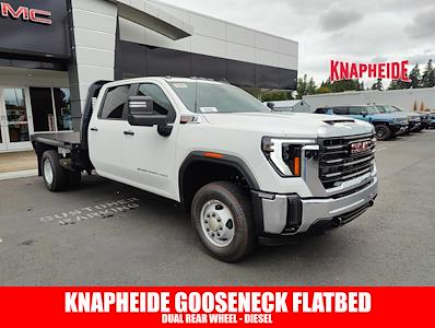 New 2024 GMC Sierra 3500 Pro Crew Cab 4WD, 8' 9" Knapheide PGTB Utility Gooseneck Flatbed Truck for sale #G24584 - photo 1