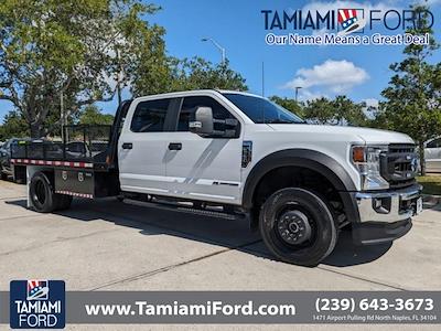Used 2022 Ford F-550 XL Crew Cab 4x4, Flatbed Truck for sale #NEF89975 - photo 1