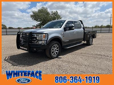 Used 2020 Ford F-350 Lariat Crew Cab 4WD, Flatbed Truck for sale #FD75084A - photo 1