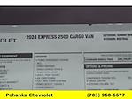 New 2024 Chevrolet Express 2500 Work Van RWD, Empty Cargo Van for sale #TR1288246 - photo 29