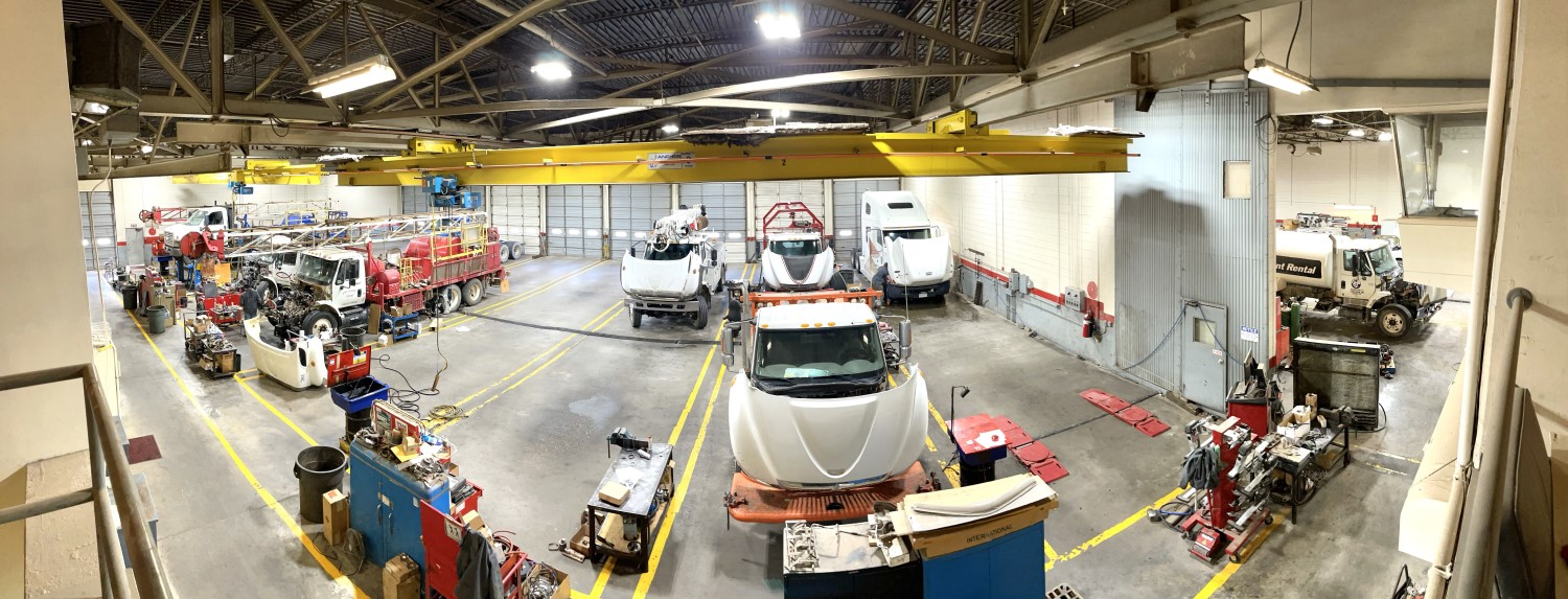 Internal service bay panorama