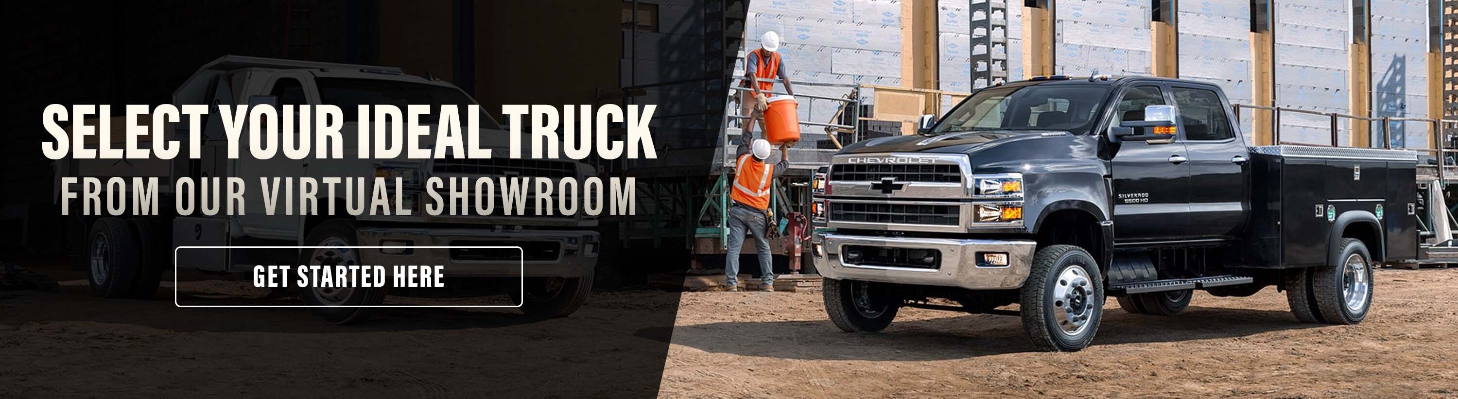 Select your ideal truck from our virtual showroom. Get Started Here.