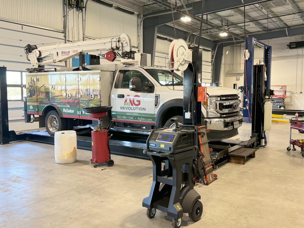 Mechanics Truck on lift