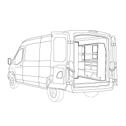 Upfitted Cargo Van wireframe image