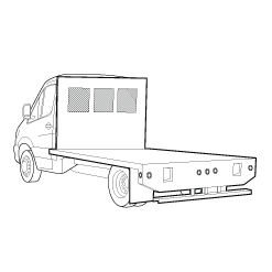 Flatbed Truck wireframe image