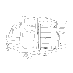 Upfitted Cargo Van wireframe image