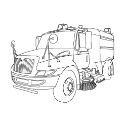 Sweeper Truck wireframe image