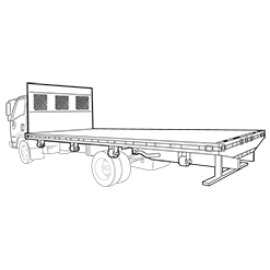 Flatbed Truck wireframe image